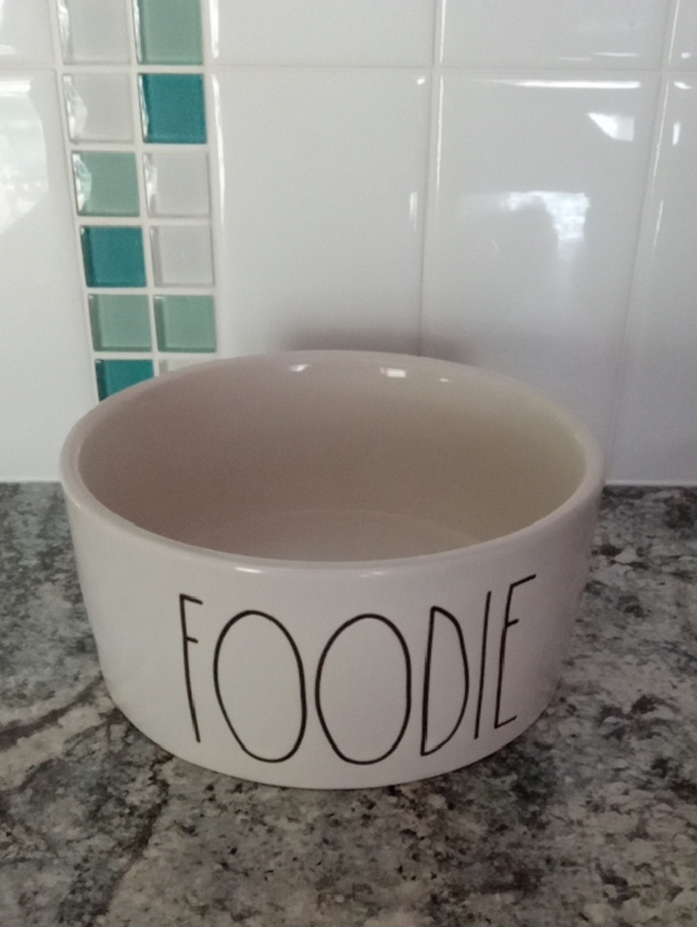 Rae Dunn White 'FOODIE' Ceramic Bowl